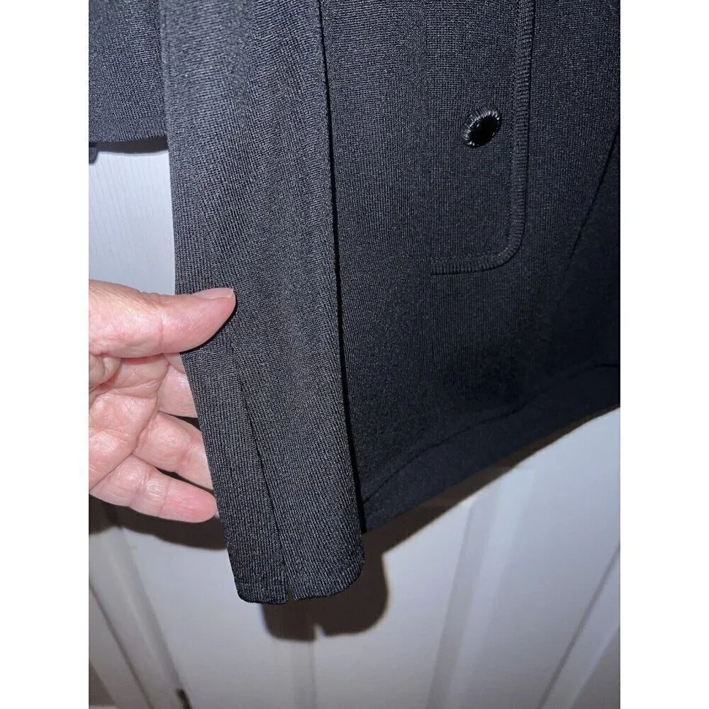 EXCLUSIVELY MISOOK Cardigan Sweater Black Acrylic 3 Button Sz L